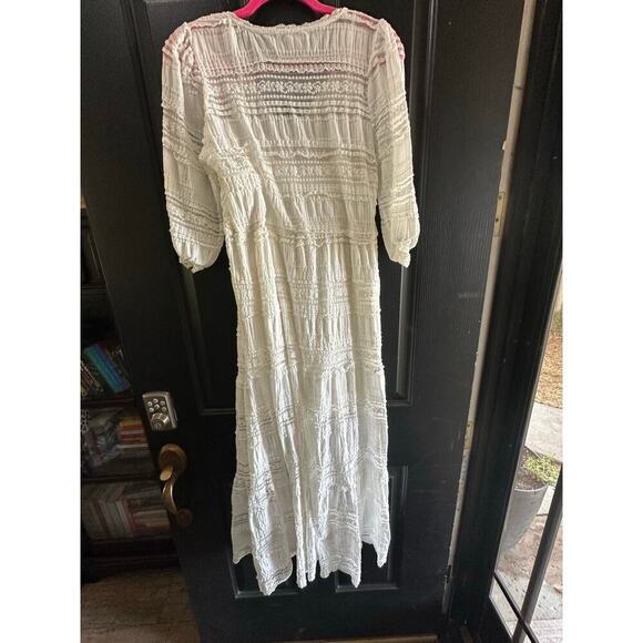 A Collective Story Women's White Ebba Eyelet Lace Maxi Dress Size Medium - Picture 10 of 11